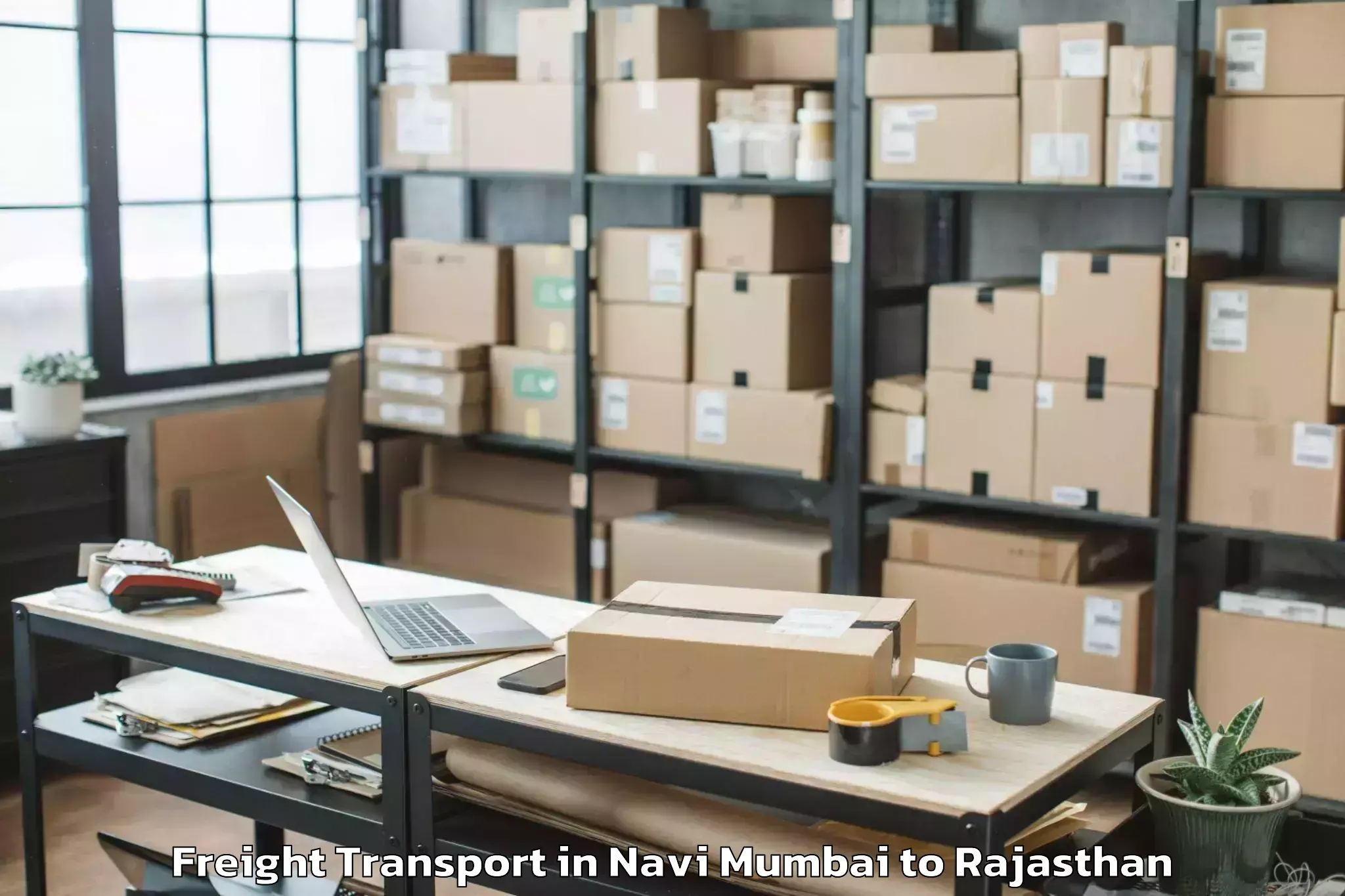 Quality Navi Mumbai to Gangapur Bhilwara Freight Transport